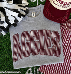 Aggies Stripe Tee