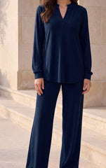 2 Piece Flowy Pant/3/4 Sleeve Top Set