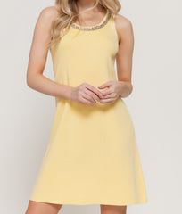 Sleeveless Embellished Mini Dress