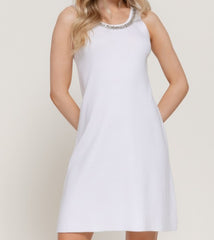 Sleeveless Embellished Mini Dress