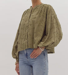 Floral Embroidered Oversized Top