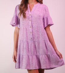 Mineral Washed Babydoll Dress