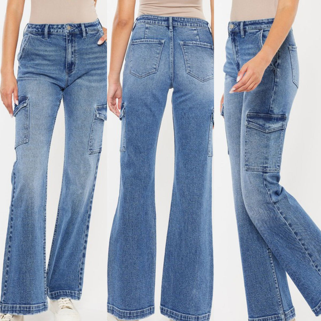 High Rise Wide Flare Jeans