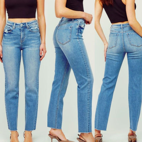 Super High-Rise Straight Leg Jeans