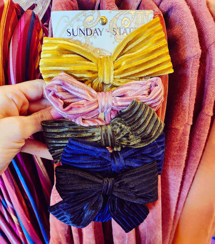 Velvet Bow Hair Ties