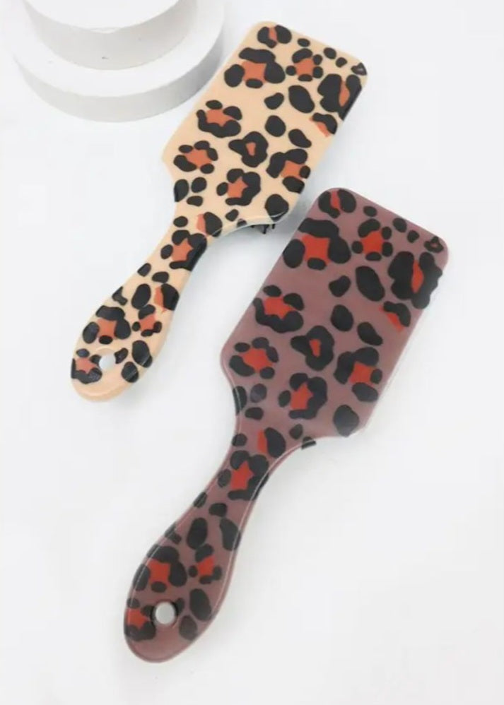 Leopard Print Hair Brush