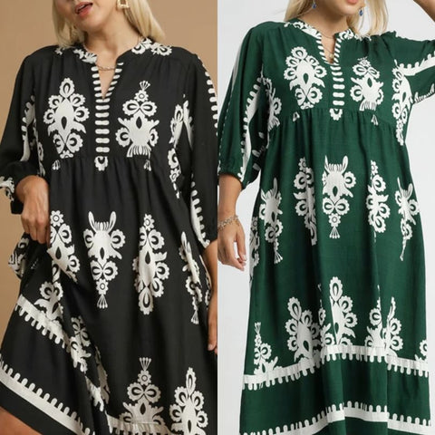 Desert Bloom Embroidered Midi Dress