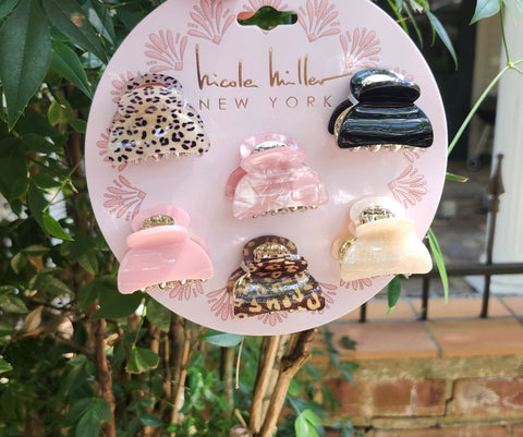 Solid/Animal Print Hair Clips