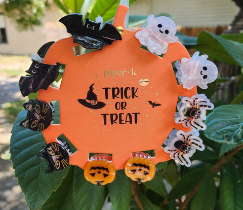 Ghost/Bat Halloween Mini Hair Clips