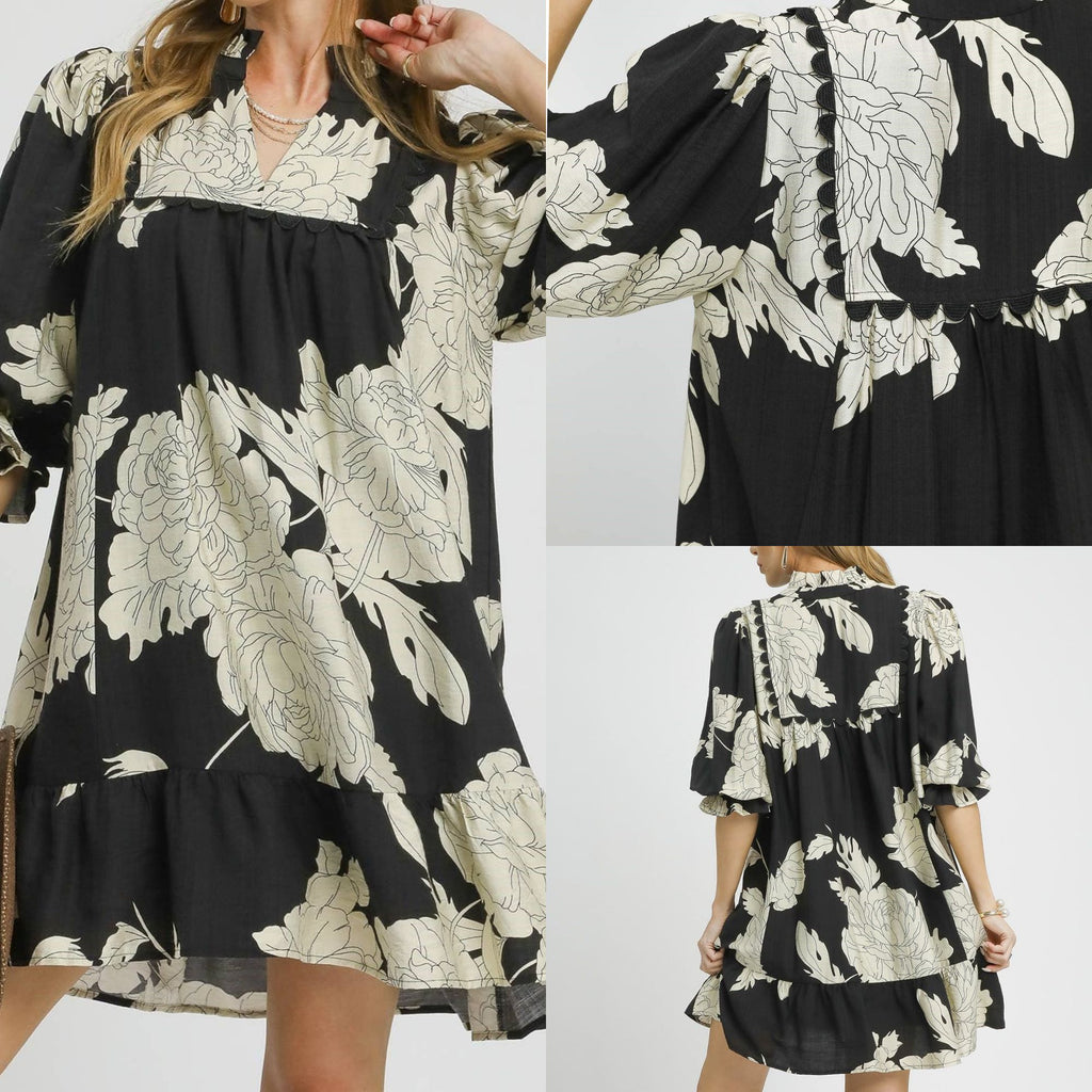 Floral Tiered Babydoll Dress