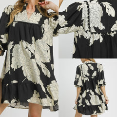 Floral Tiered Babydoll Dress