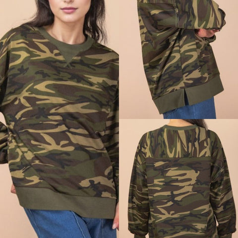 Printed Knit Casual Top