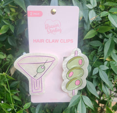 Martini With Olives Hair Clips