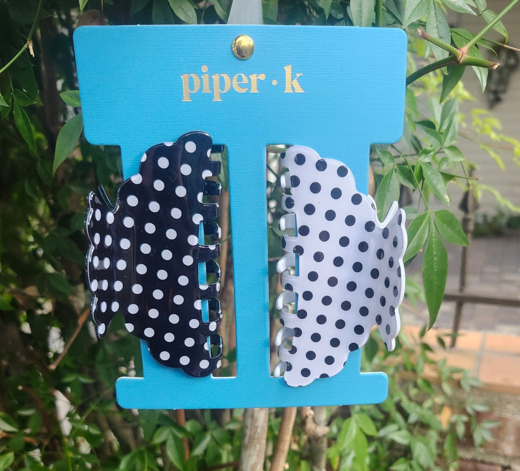 Polka Dot Hair Clips
