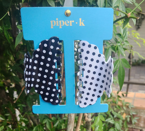 Polka Dot Hair Clips