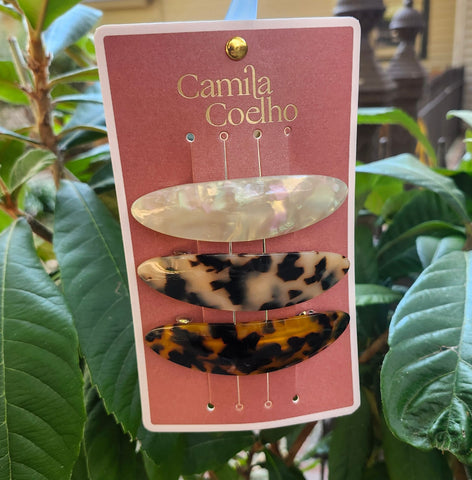 Crackled Animal Printed Hair Barrettes