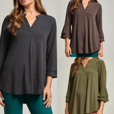 Solid Color Belled Lizzy Top