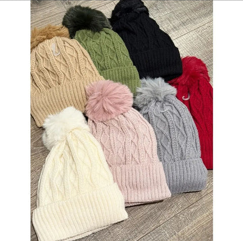 Cozy Weather Thin Cable Knit Beanie