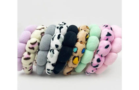 Leopard/Solid Mix Spa Headband