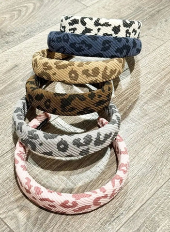 Soft Padded Leopard Print Headband