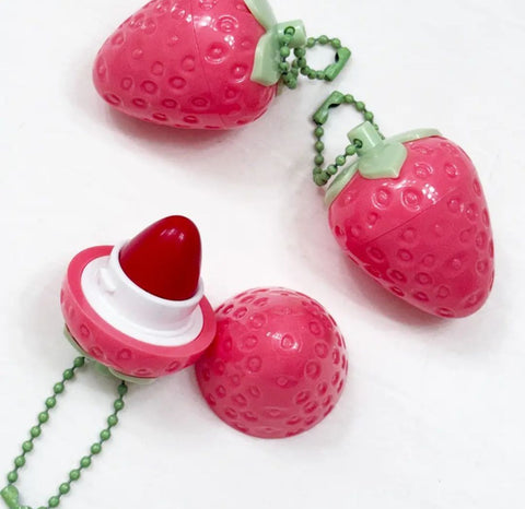 Strawberry Lip Gloss With Key Ring