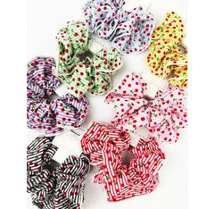 Stripe/Cherry Print Scrunchie