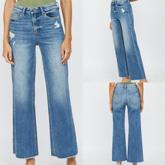 Stretch Super High Rise Wide Leg Jeans