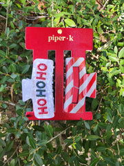 Ho Ho Ho/Striped Christmas Hair Clips