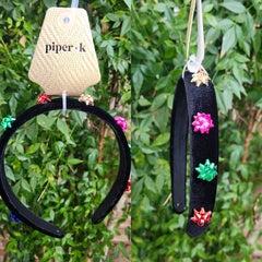 Multi Christmas Bow Velvet Headband