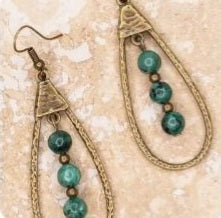 Sherri African Turquoise Earrings