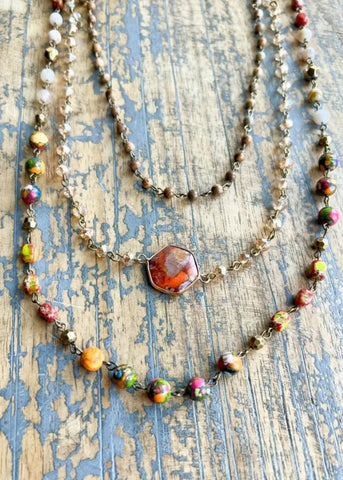 Janet Orange Necklace