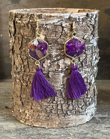 Janet Purple Earrings