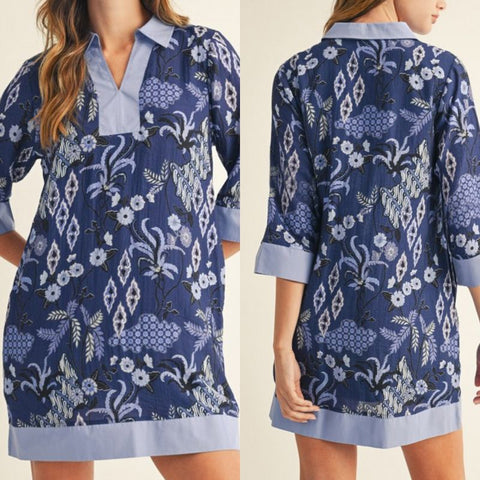 Boho Floral Shift Dress