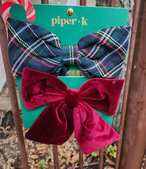 Plaid/Velvet Hairbows