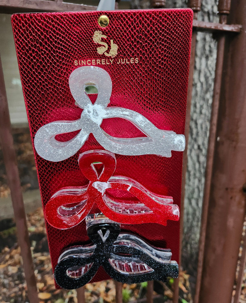 Shimmer Hairbow Hair Clips