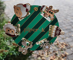 Rhinestone Christmas Hair Clips