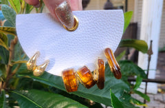 Brown/Gold Hoop Earring Set