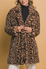 Animal Print Fur Coat