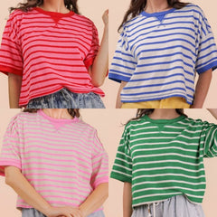 Oversized Stripe Casual Comfy Knit Top