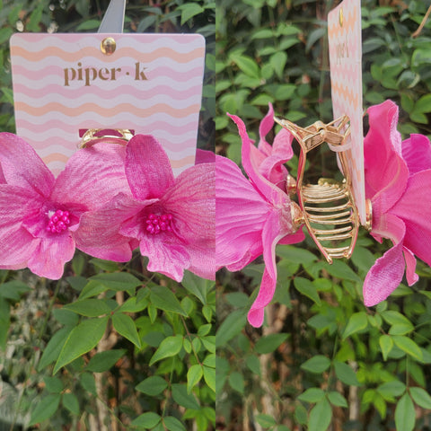 Pink Flower Hair Clip