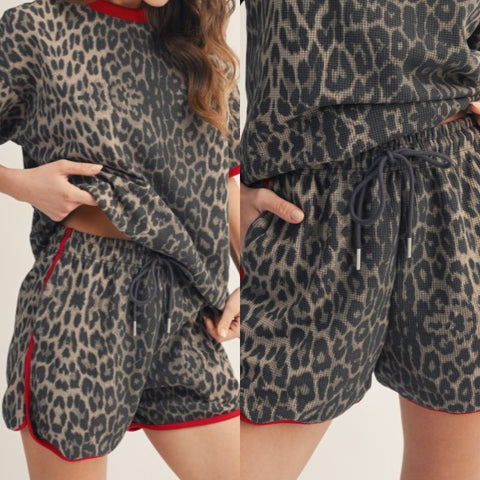 Leopard Muse Relaxed Fit Shorts Set