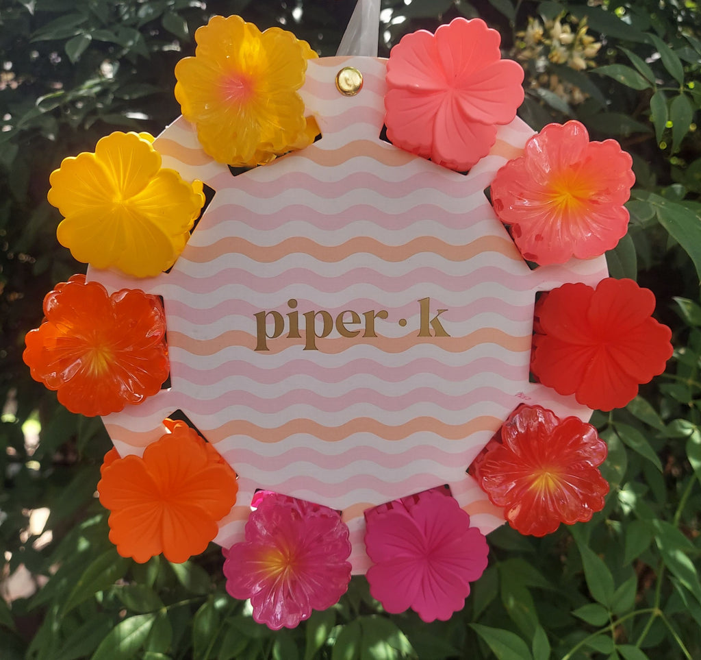 Mini Vibrant Hawaiian Hair Clips