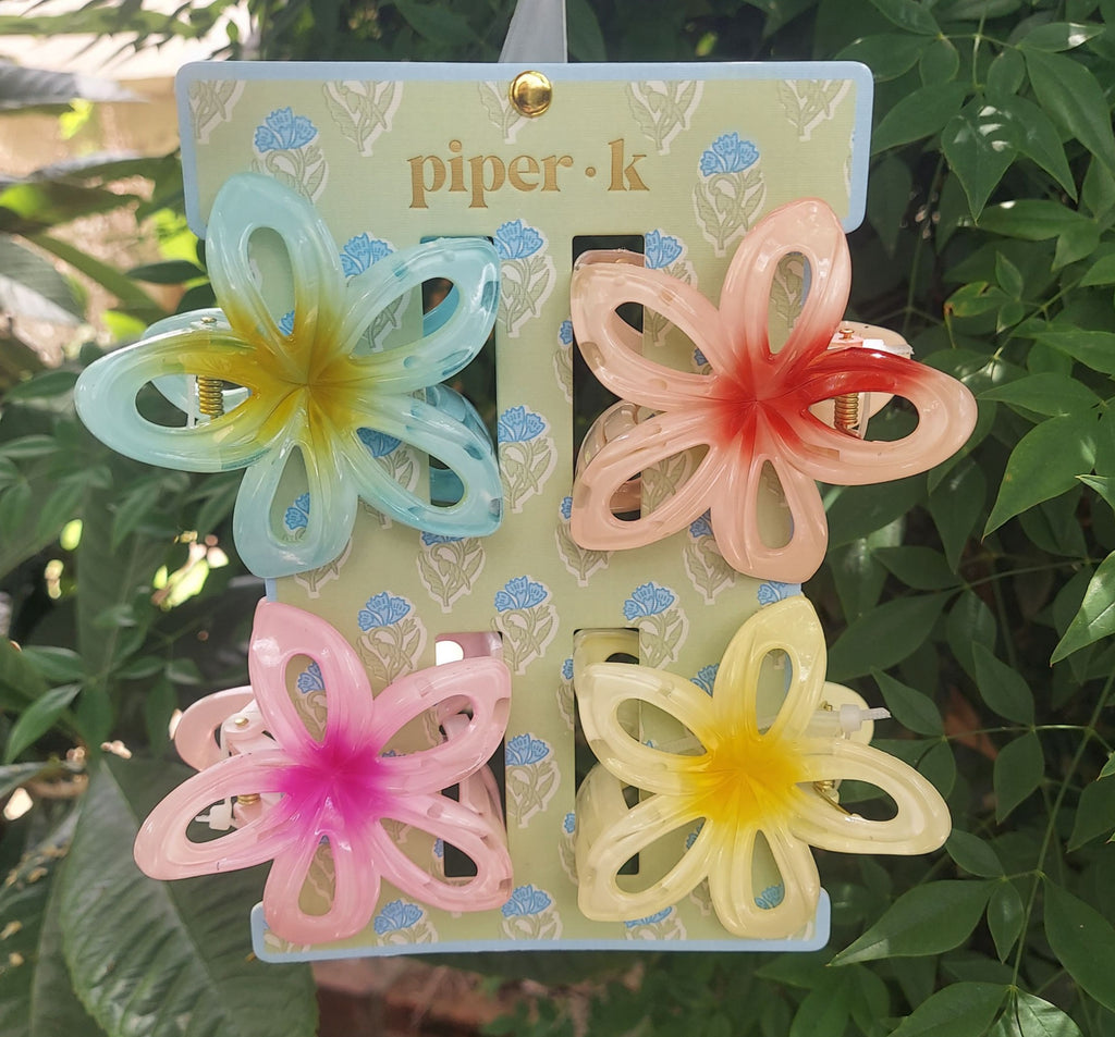 Hawaiian Flower Hair Clips