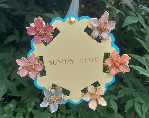 Acrylic Flower Hair Clips