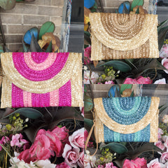 Straw Clutch/Purse