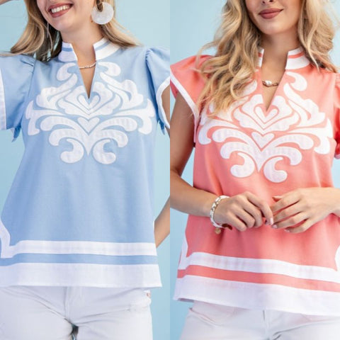 Linen V-Neck Top