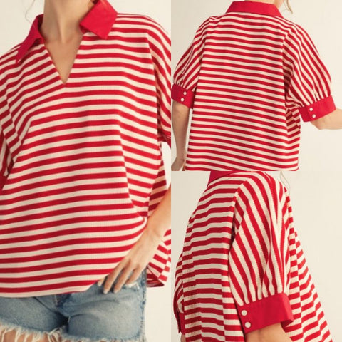 Color Contrast Accent Stripe Top
