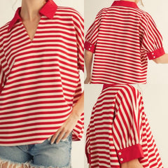 Color Contrast Accent Stripe Top