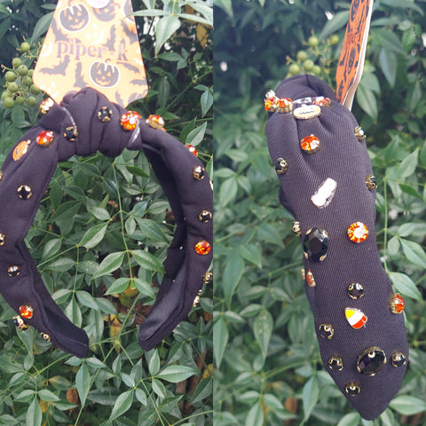 Halloween Beaded/Knot Headband