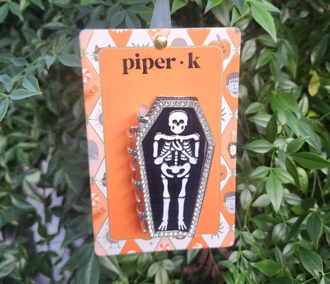 Halloween Rhinestone Skeleton Hair Clip